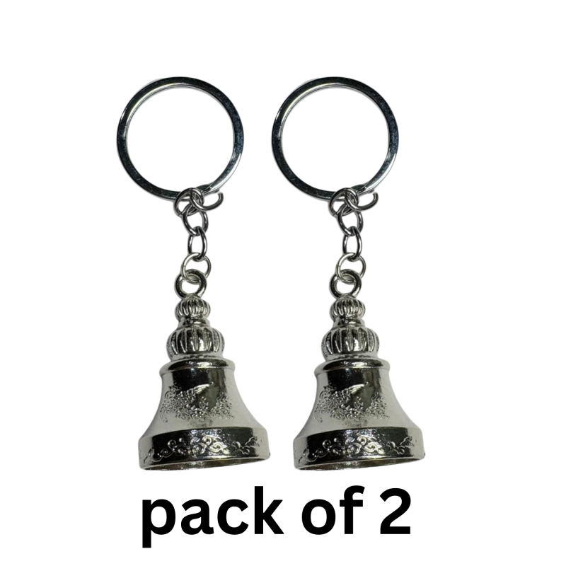 Metal Bell Keychain (Pack of 2) – Premium Decorative Keyring Set